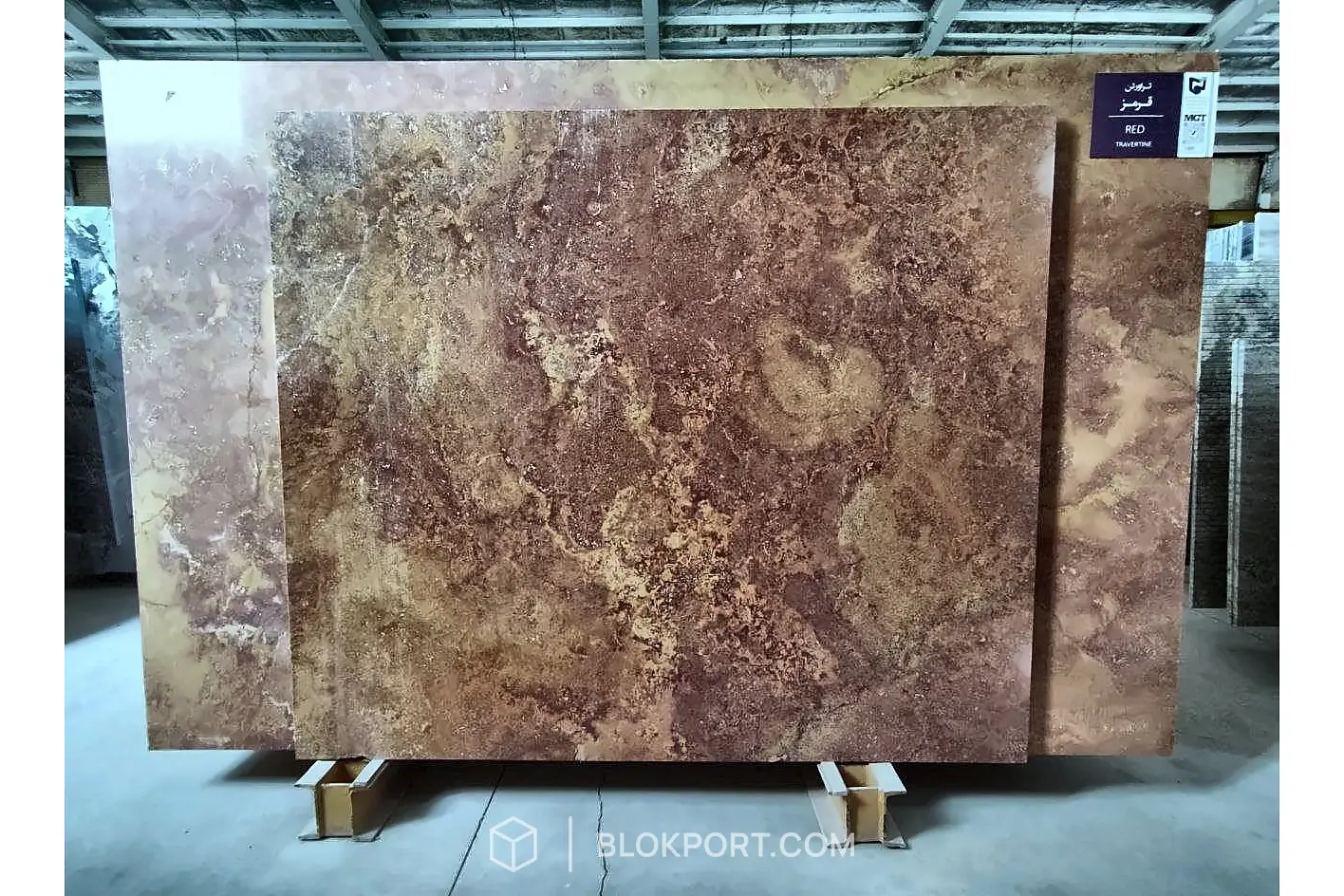 Red Travertine Polished